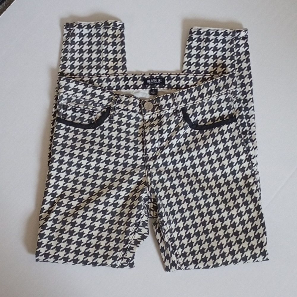 Size 6 Allen B Houndstooth Skinny Jeans Punk Goth Pants Cosplay Emo Y2K